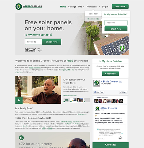 New A Shade Greener website screenshot