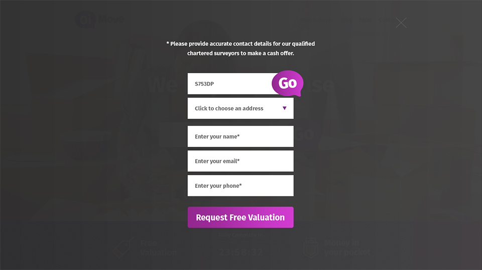 Oi Move submission form page screenshot