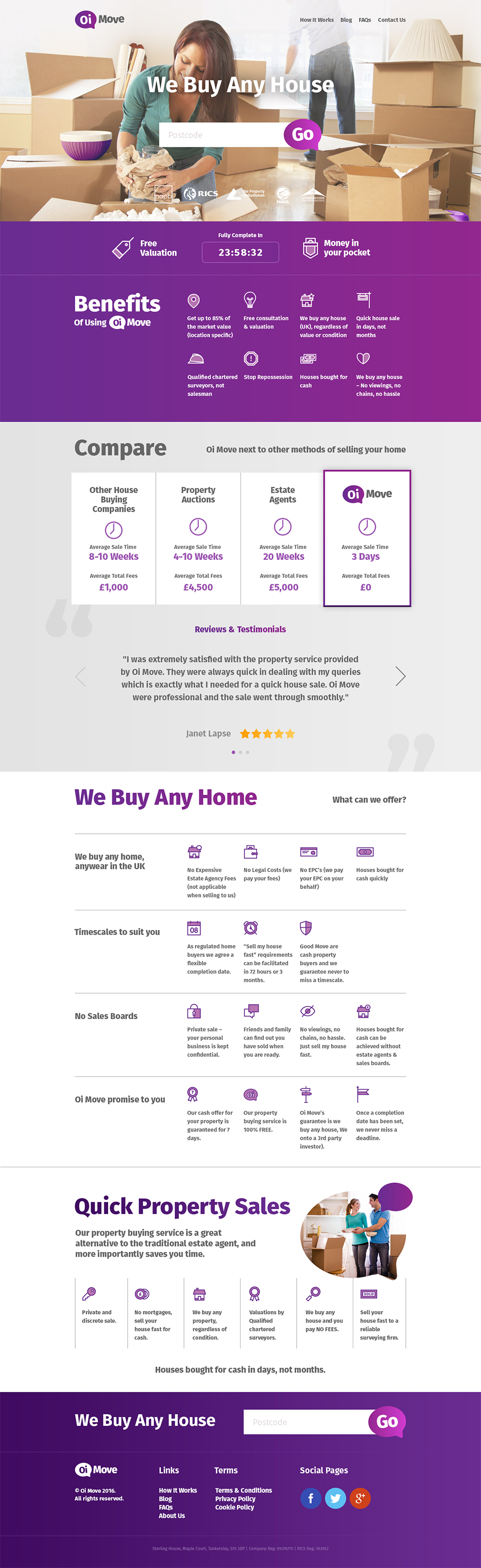 Oi Move landing page screenshot